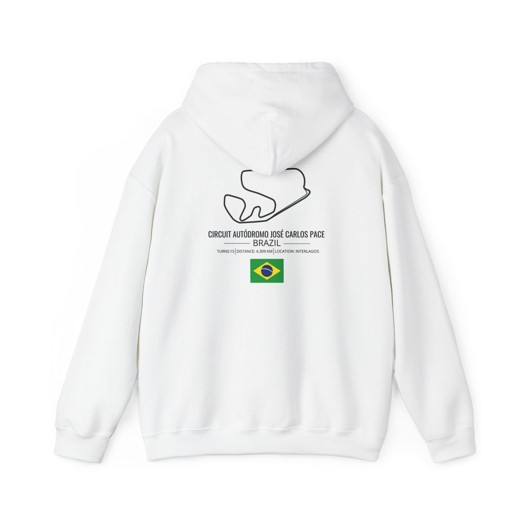 São Paulo Circuit Hoodie – Autódromo José Carlos Pace Track Map Pullover