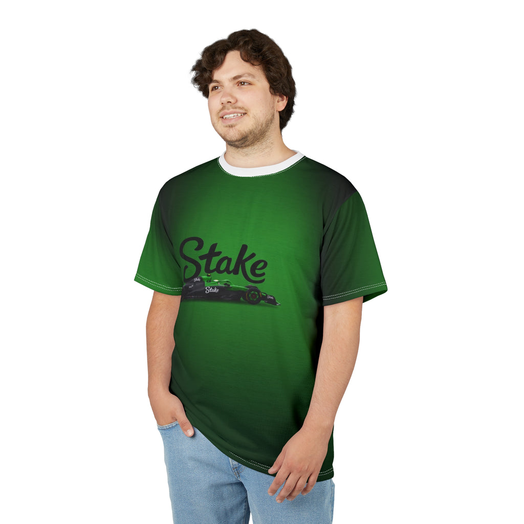 Stake Racing Tee — Green Motorsport Graphic T-Shirt