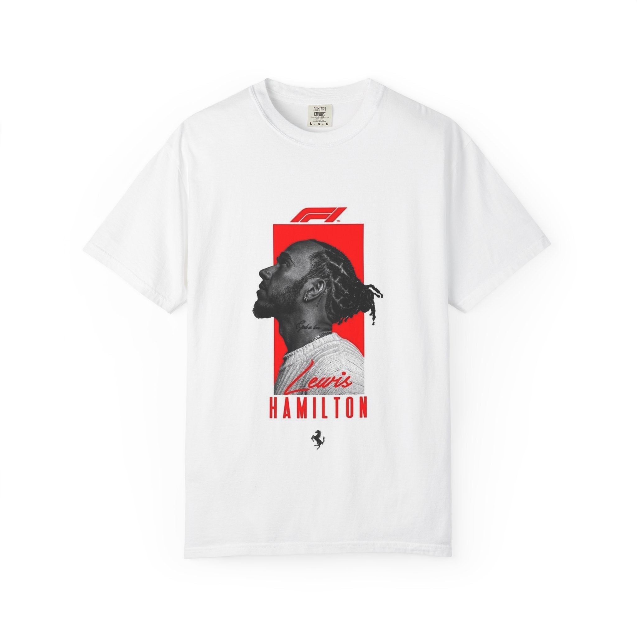 Lewis Hamilton Portrait T-Shirt — Racing Driver Graphic Tee