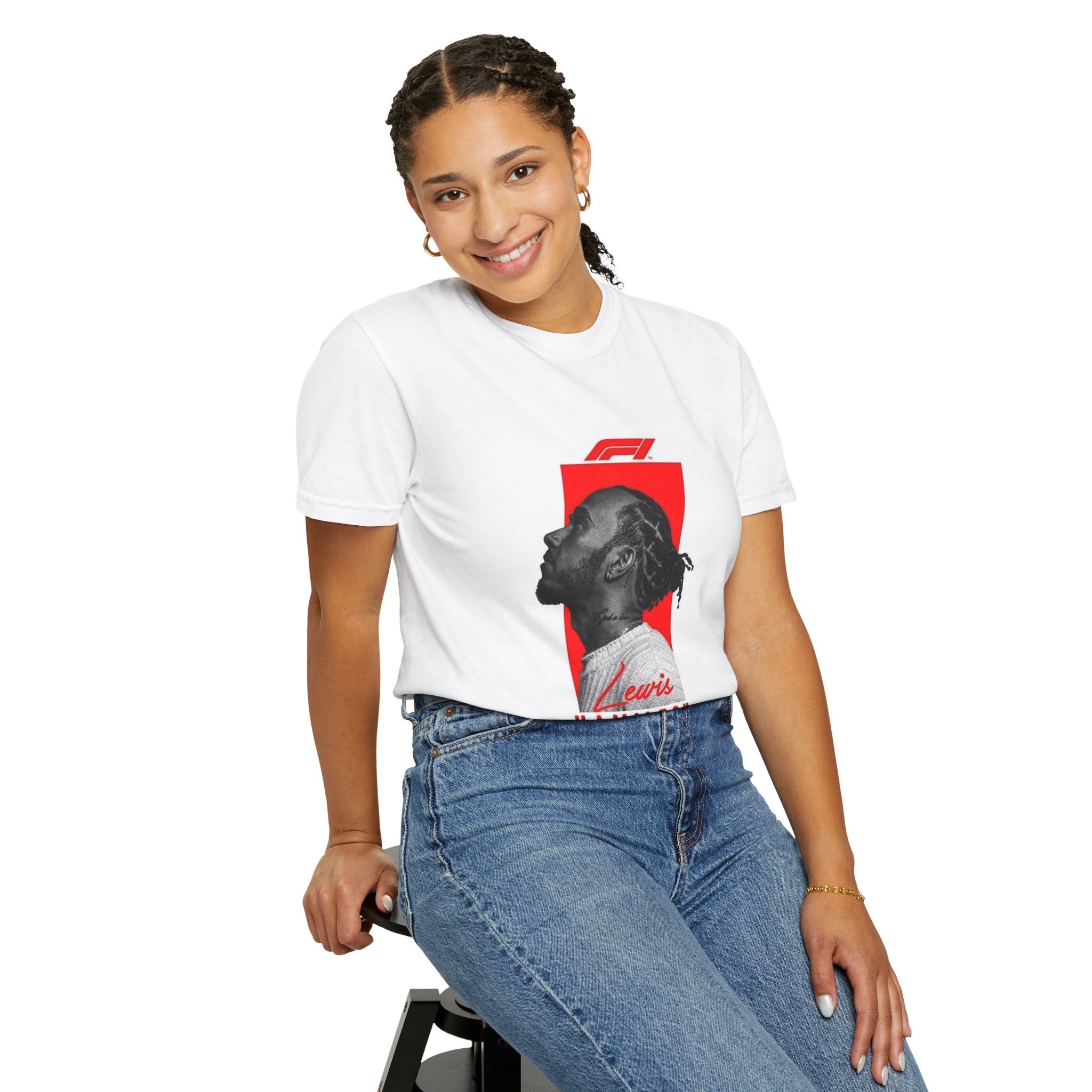Lewis Hamilton Portrait T-Shirt — Racing Driver Graphic Tee