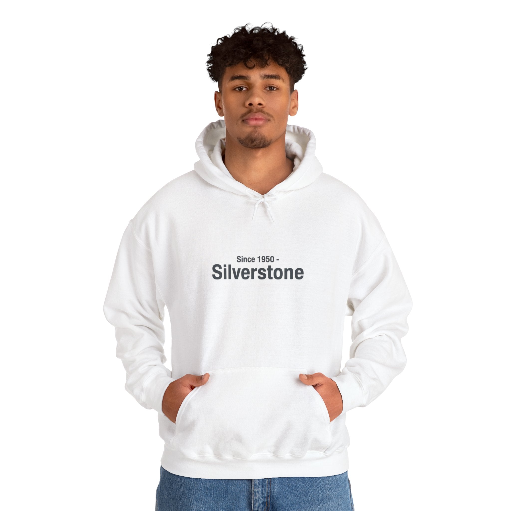 Silverstone Circuit Hoodie — Retro Race Track Design with Union Jack