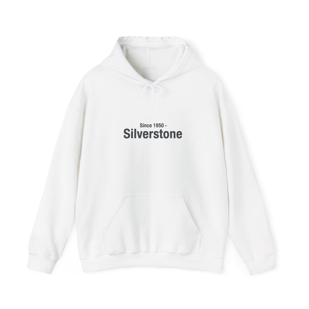 Silverstone Circuit Hoodie — Retro Race Track Design with Union Jack