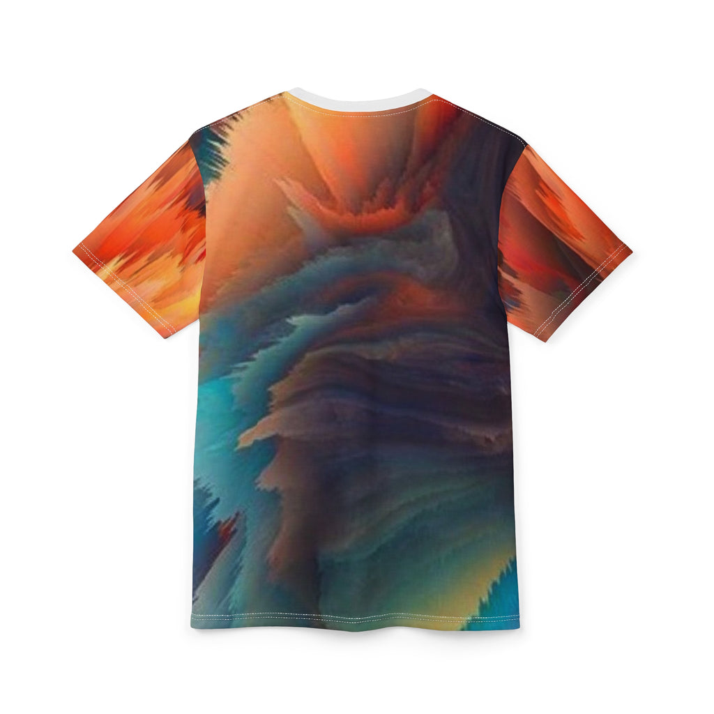 Abstract Flame Racing Tee — F1 Logo All-Over Print