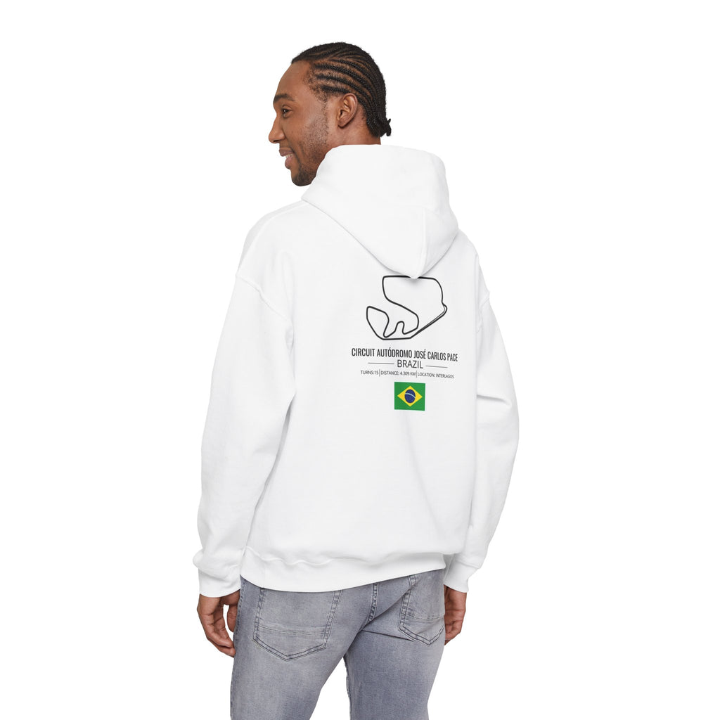 São Paulo Circuit Hoodie – Autódromo José Carlos Pace Track Map Pullover
